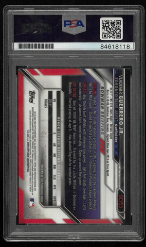 2016 1st Bowman Prospects On Card Autograph Vladimir Guerrero Jr. PSA 10 