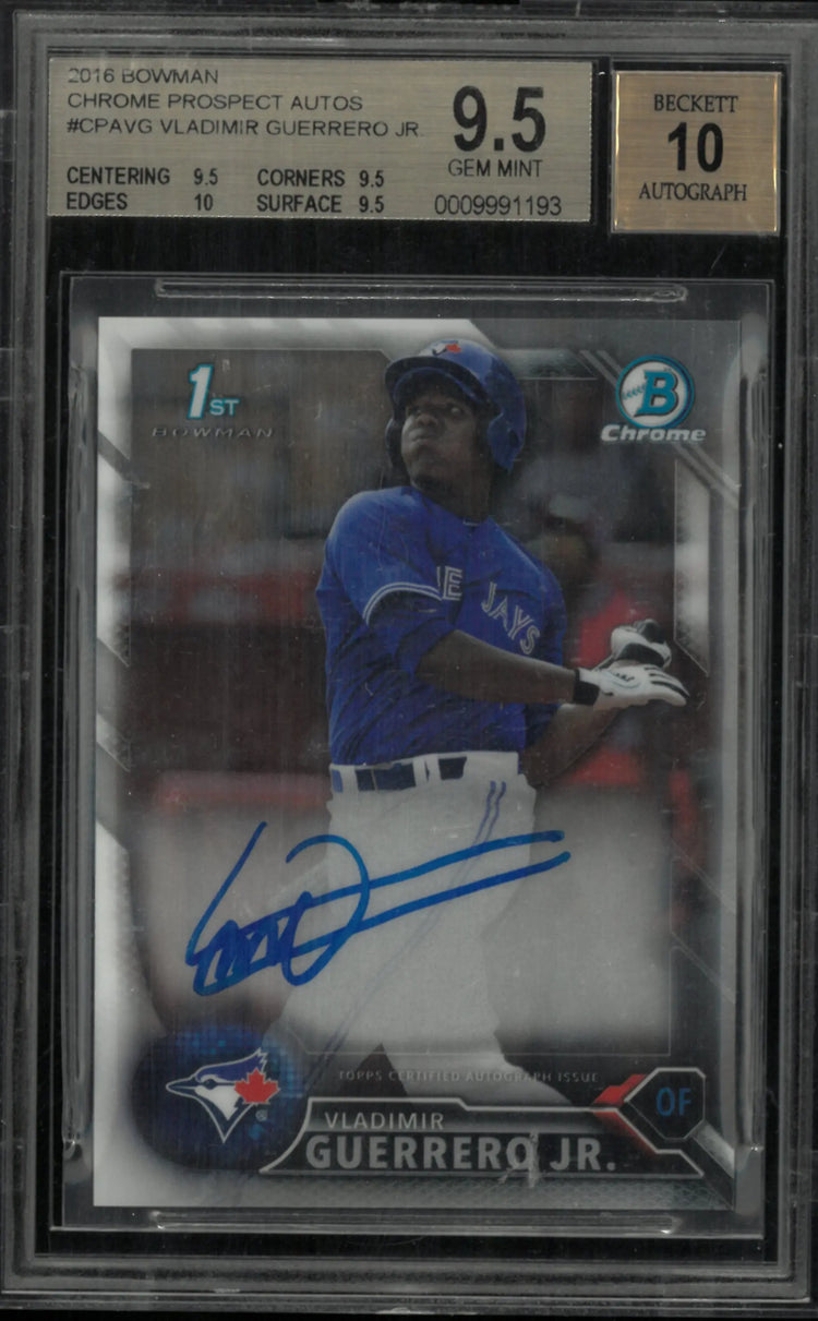 2016 Bowman Chrome Prospect Auto Vladimir Guerrero Jr. RC BGS 9.5 Auto 10 