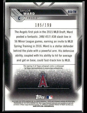 2016 Bowman Chrome Scouts Update Auto Taylor Ward /199 