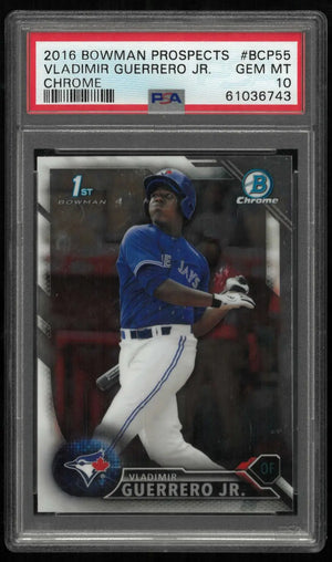 2016 Bowman Prospects Baseball 1st First Vladimir Guerrero Jr. Chrome PSA 10 