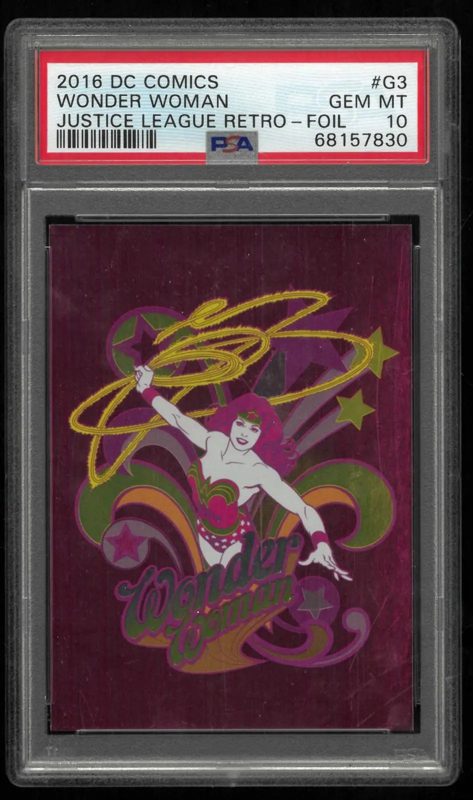 2016 DC Comics Justice League Wonder Woman Retro-Foil PSA 10 