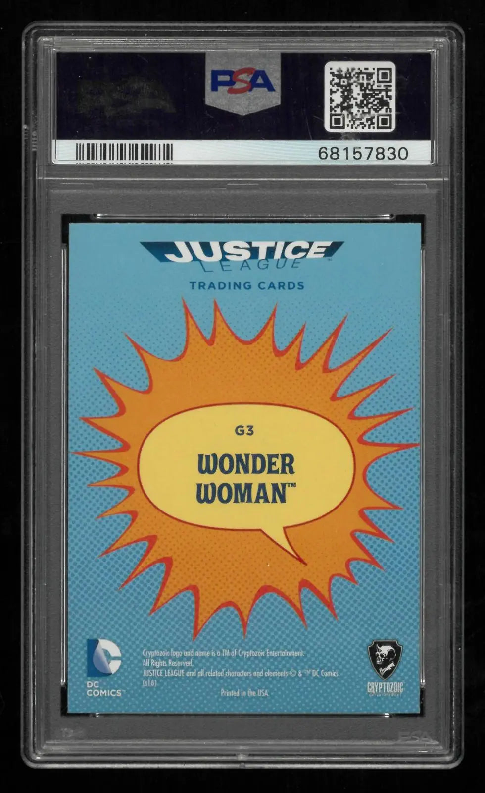 2016 DC Comics Justice League Wonder Woman Retro-Foil PSA 10 