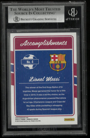 2016 Donruss Accomplishments Lionel Messi In Person Auto BGS Authentic 
