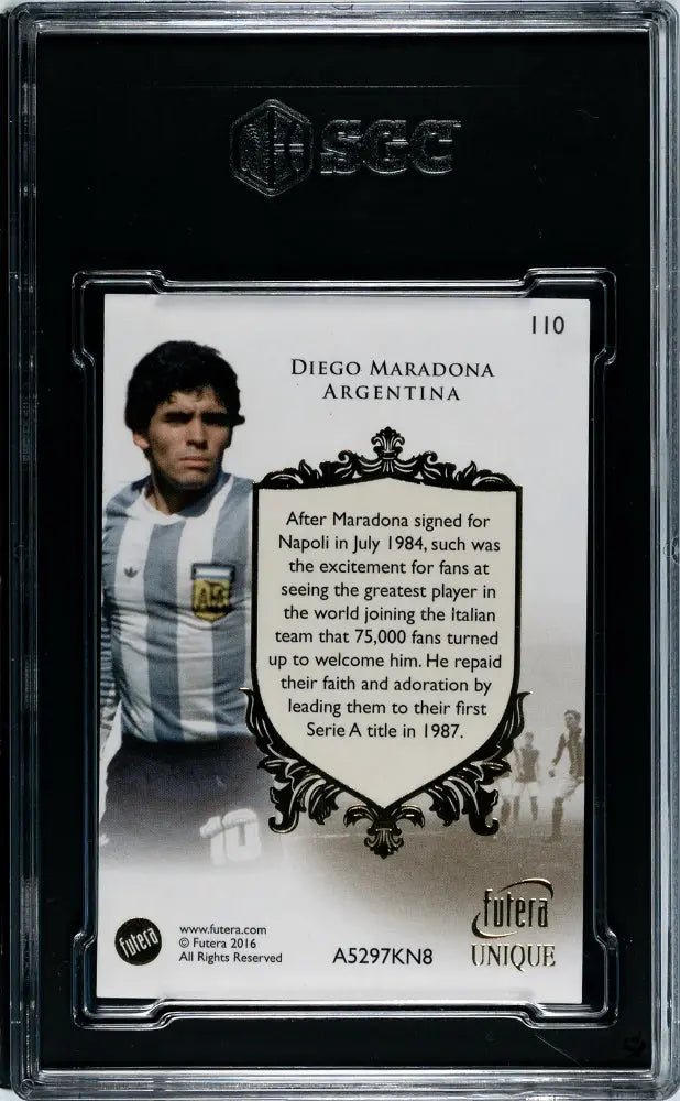 スポーツ選手 2003 FUTERA PLATINUM #W04 DIEGO MARADONA Diego Maradona 2003 Futera Platinum World Football World