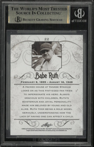 2016 Leaf Babe Ruth Collection Babe Ruth #22 BGS 10 