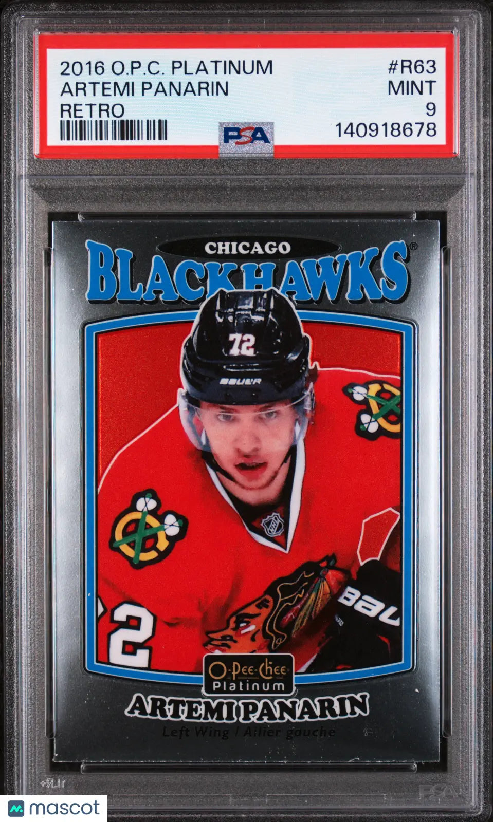 2016 O-Pee-Chee Platinum Retro Artemi Panarin #R63 PSA 9 