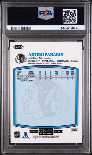 2016 O-Pee-Chee Platinum Retro Artemi Panarin #R63 PSA 9 