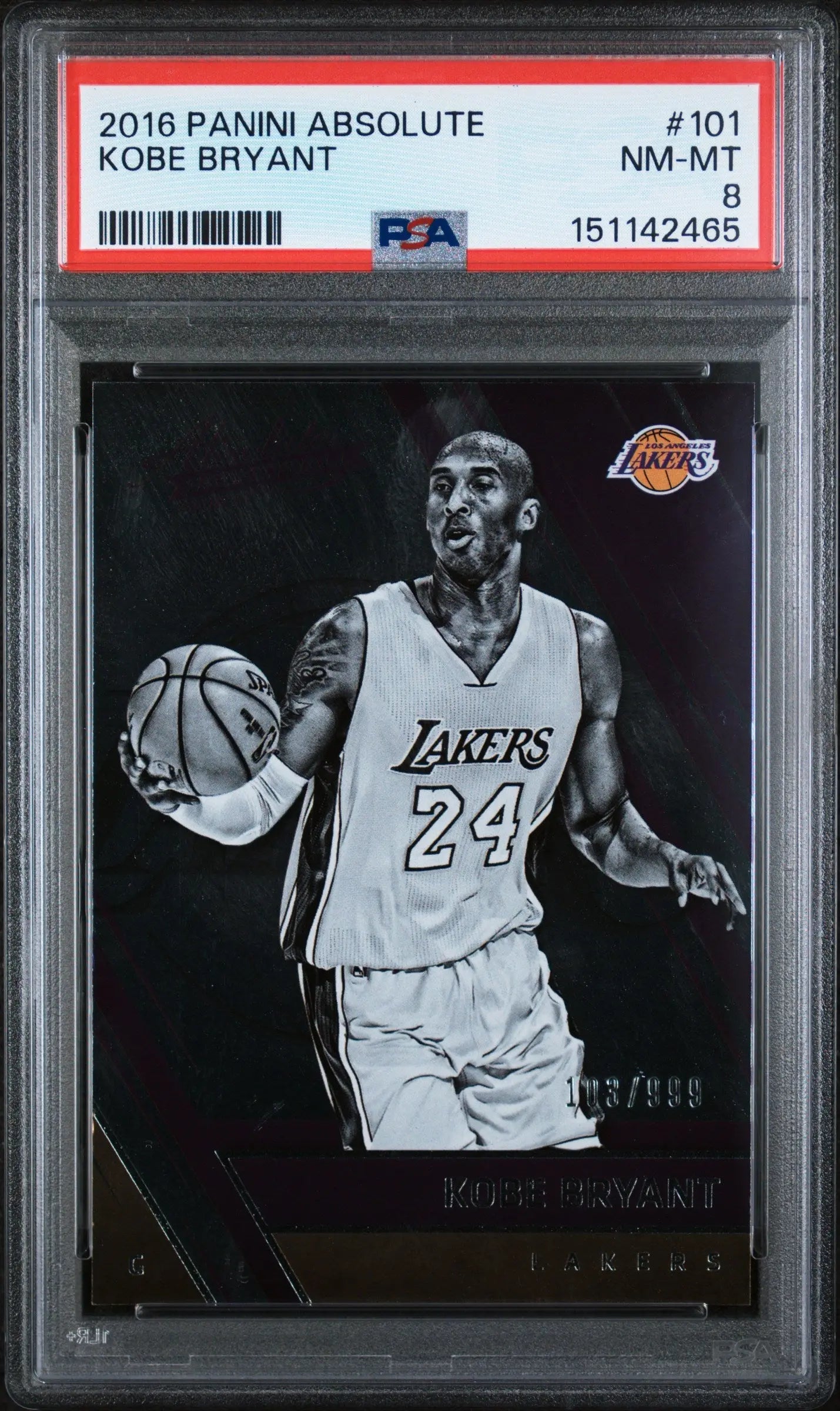2016 Panini Absolute Kobe Bryant /999 PSA 8 