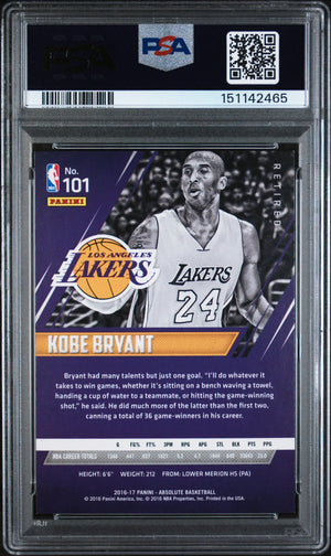 2016 Panini Absolute Kobe Bryant /999 PSA 8 
