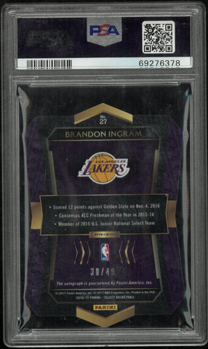 2016 Panini Die-Cut RC Rookie Auto Brandon Ingram Scope PSA 10 /49 