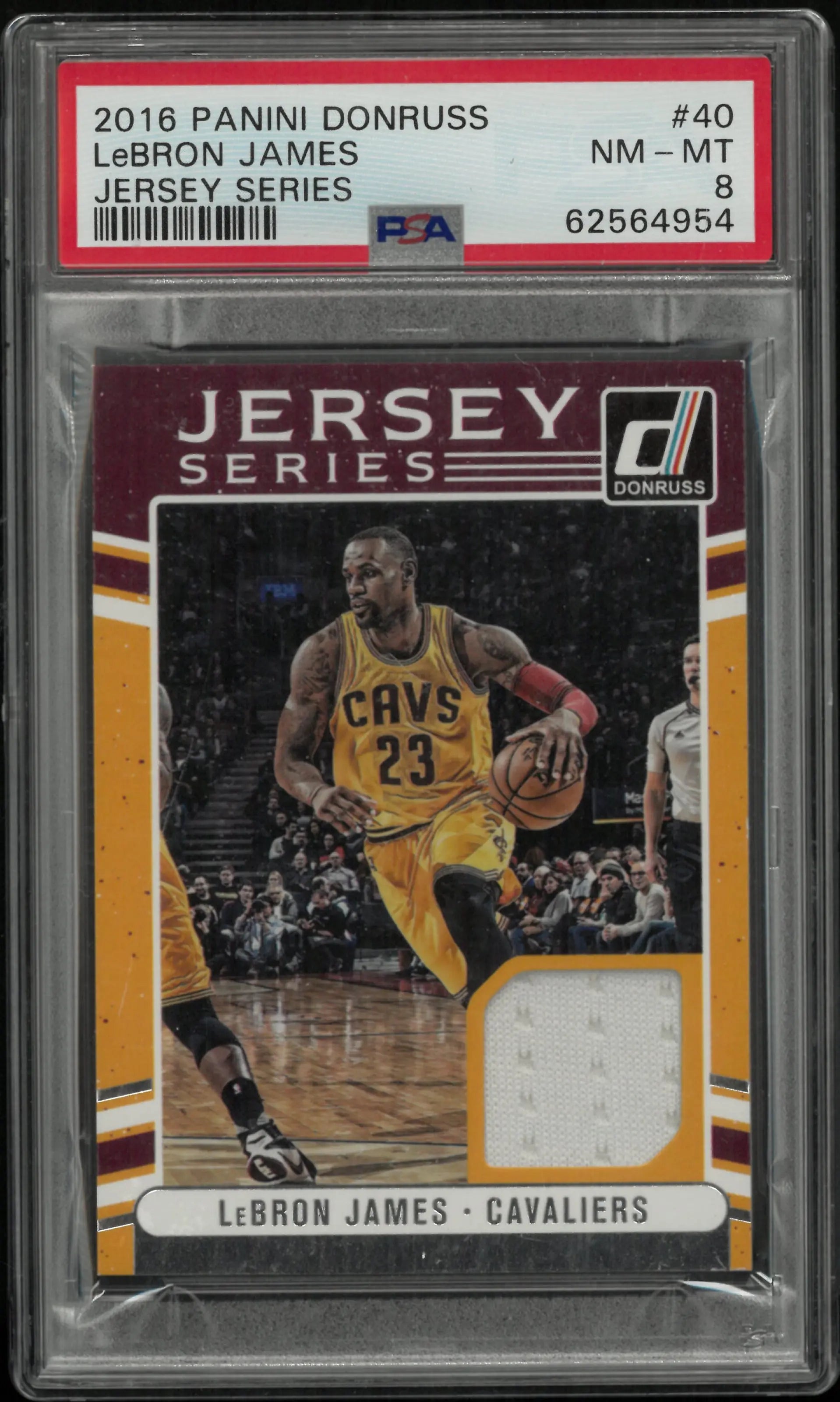 2016 Panini Donruss Jersey Series Patch LeBron James PSA 8 