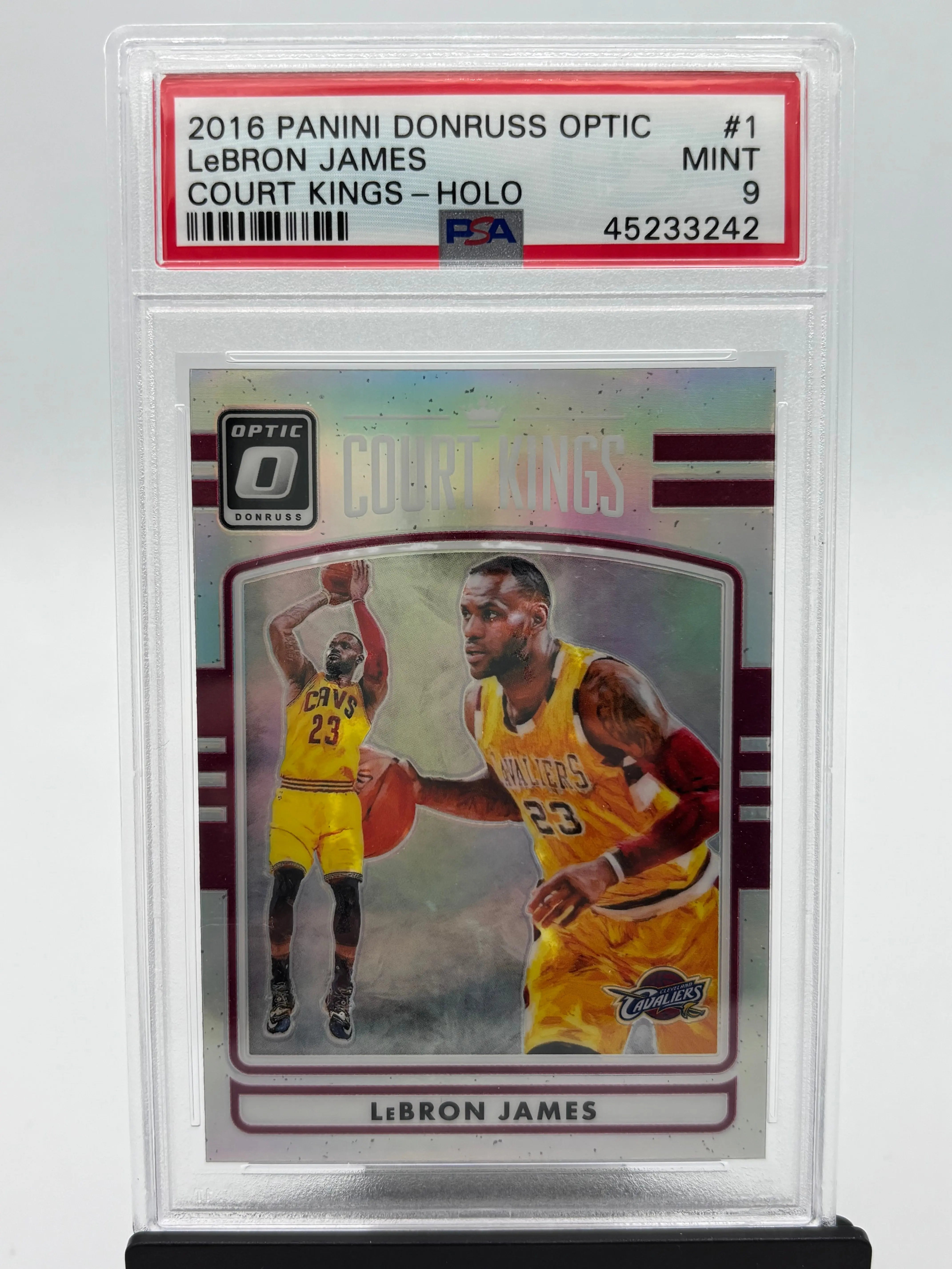 2016 Panini Donruss Optic Court Kings LeBron Jamese Holo PSA 9 