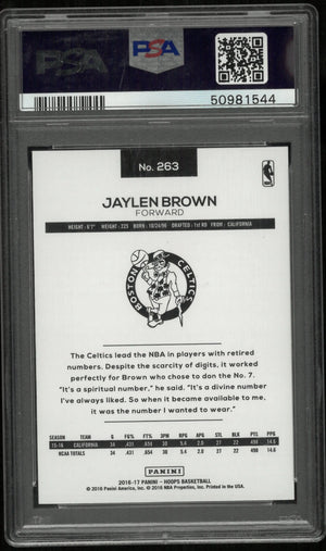 2016 Panini Hoops Jaylen Brown #263 PSA 10 