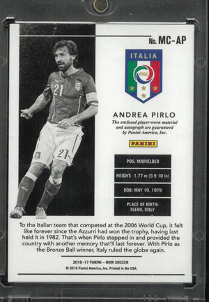 2016 Panini Noir Andrea Pirlo Patch Auto 25/25 