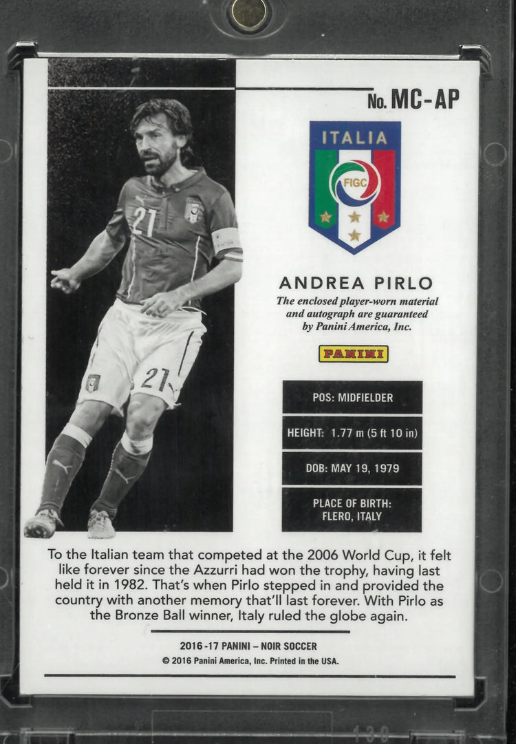 2016 Panini Noir Andrea Pirlo Patch Auto 25/25 