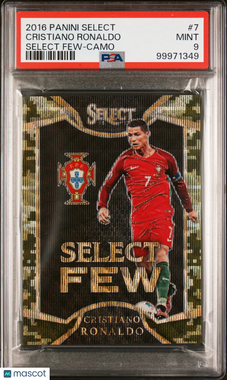 2016 Panini Select Soccer Select Few Cristiano Ronaldo Camo PSA 9 20/20 