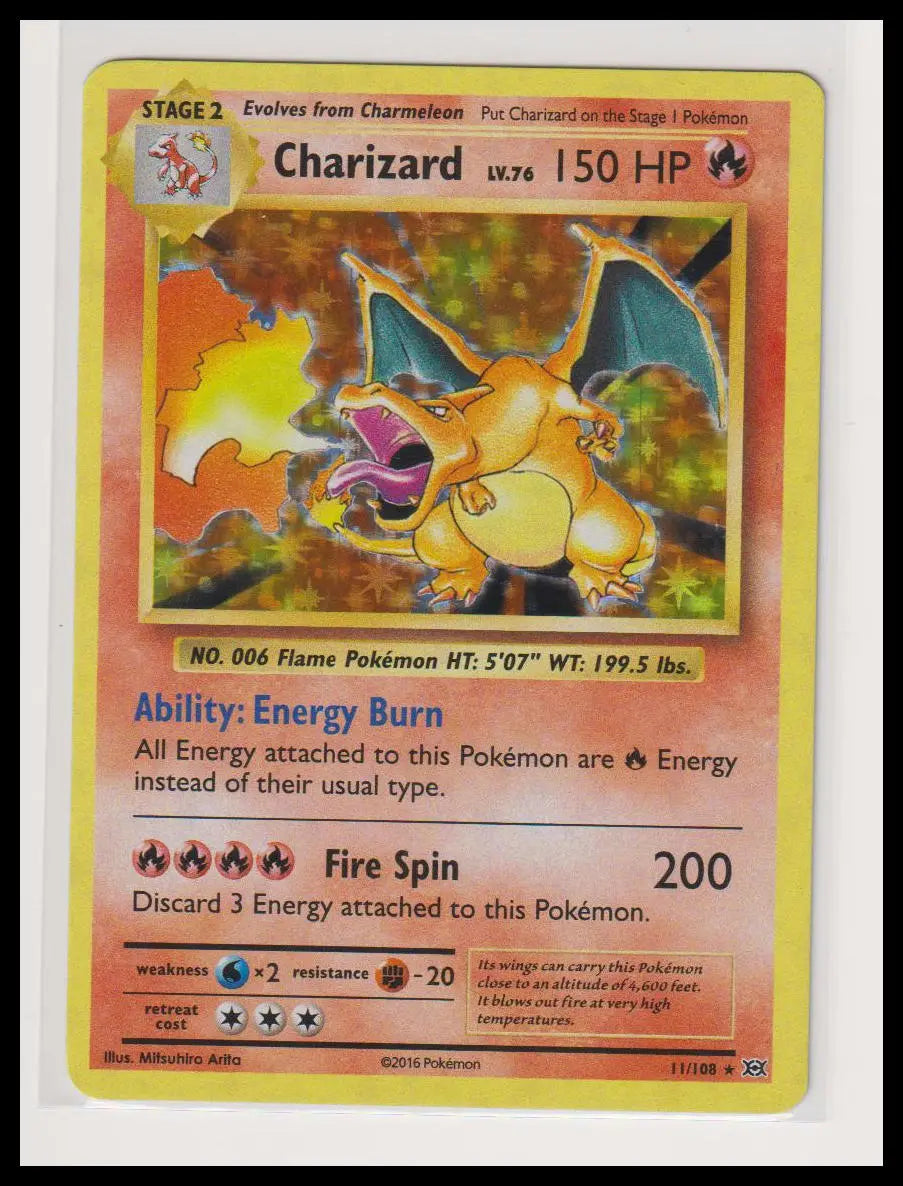 2016 Pokemon Evolution Charizard Holo 11/108 (A) 