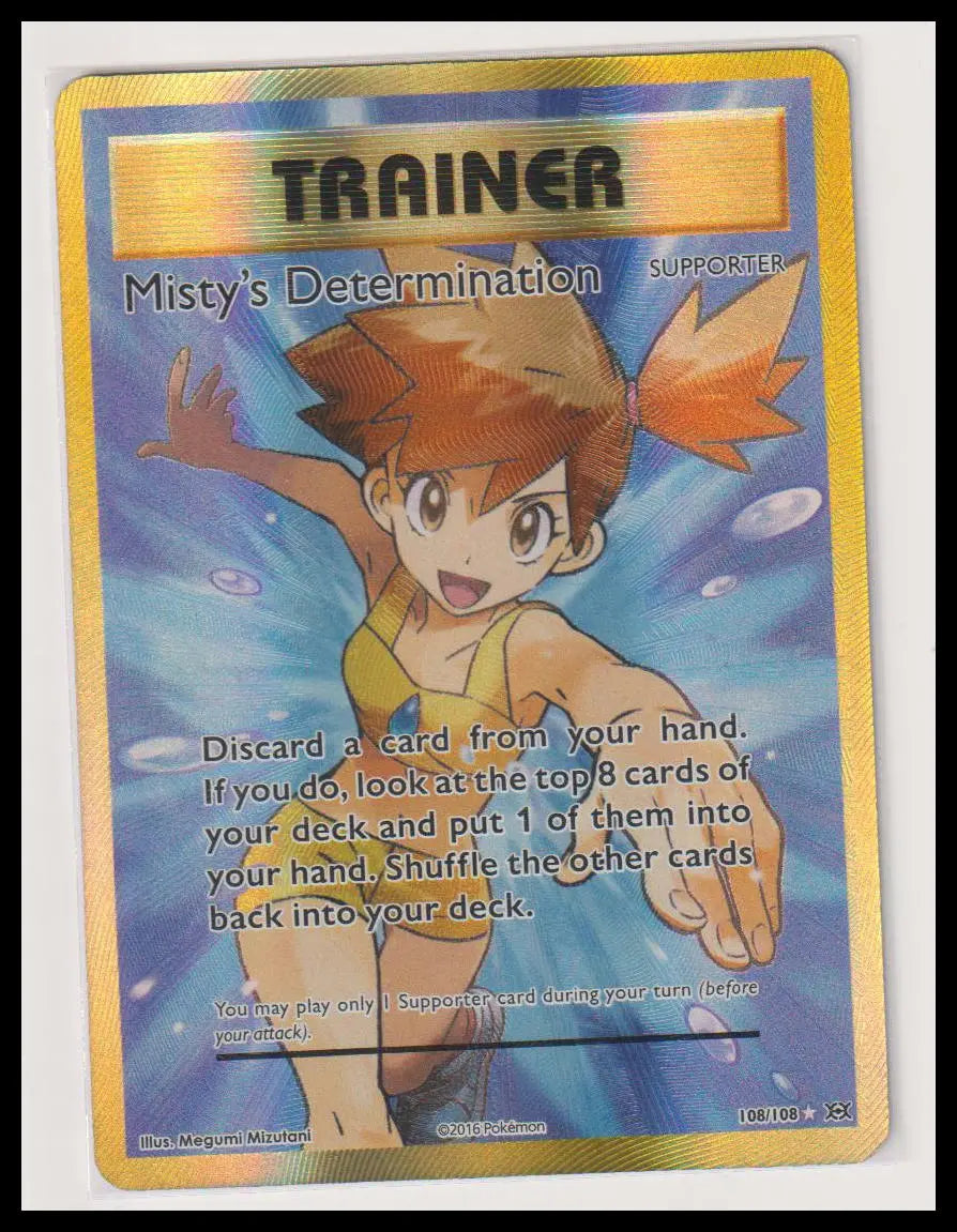 2016 Pokemon Evolution Misty's Determination Full Art 108/108 