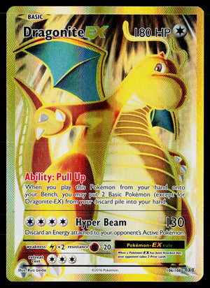 2016 Pokemon Evolutions Dragonite EX Ultra Rare 106/108 