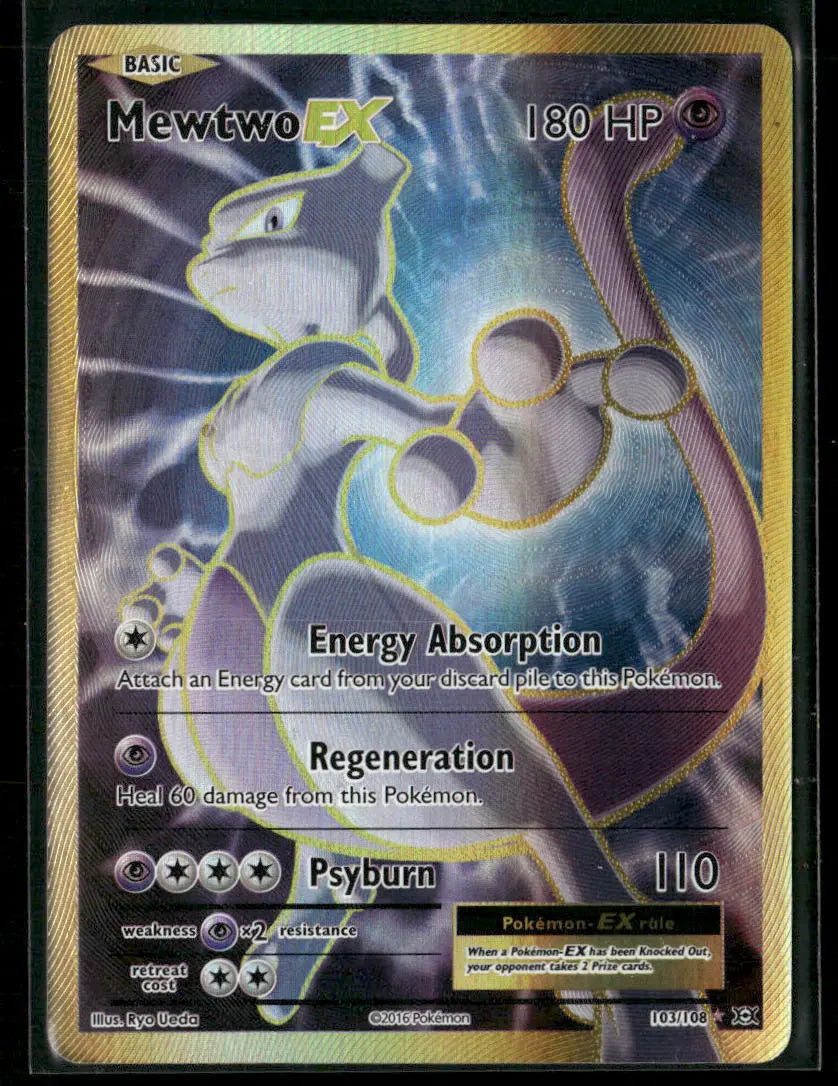 2016 Pokemon Evolutions Full Art Mewtwo EX 103/108 