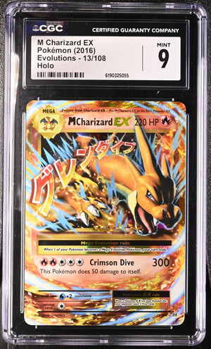 2016  Pokemon Evolutions M Charizard EX 13/108  CGC 9 