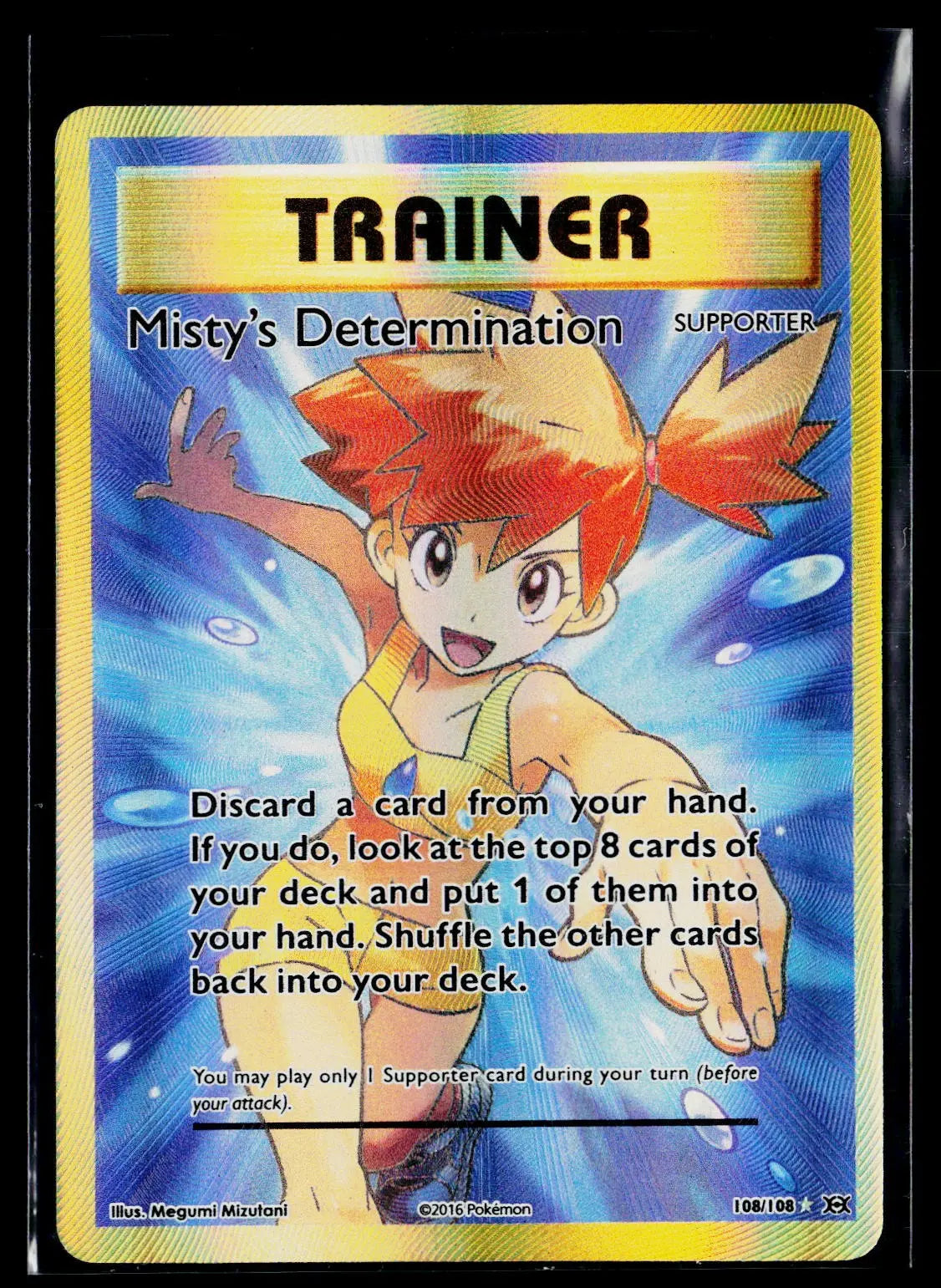 2016 Pokemon Evolutions Misty's Determination Full Art Ultra Rare 108/108 #M1 