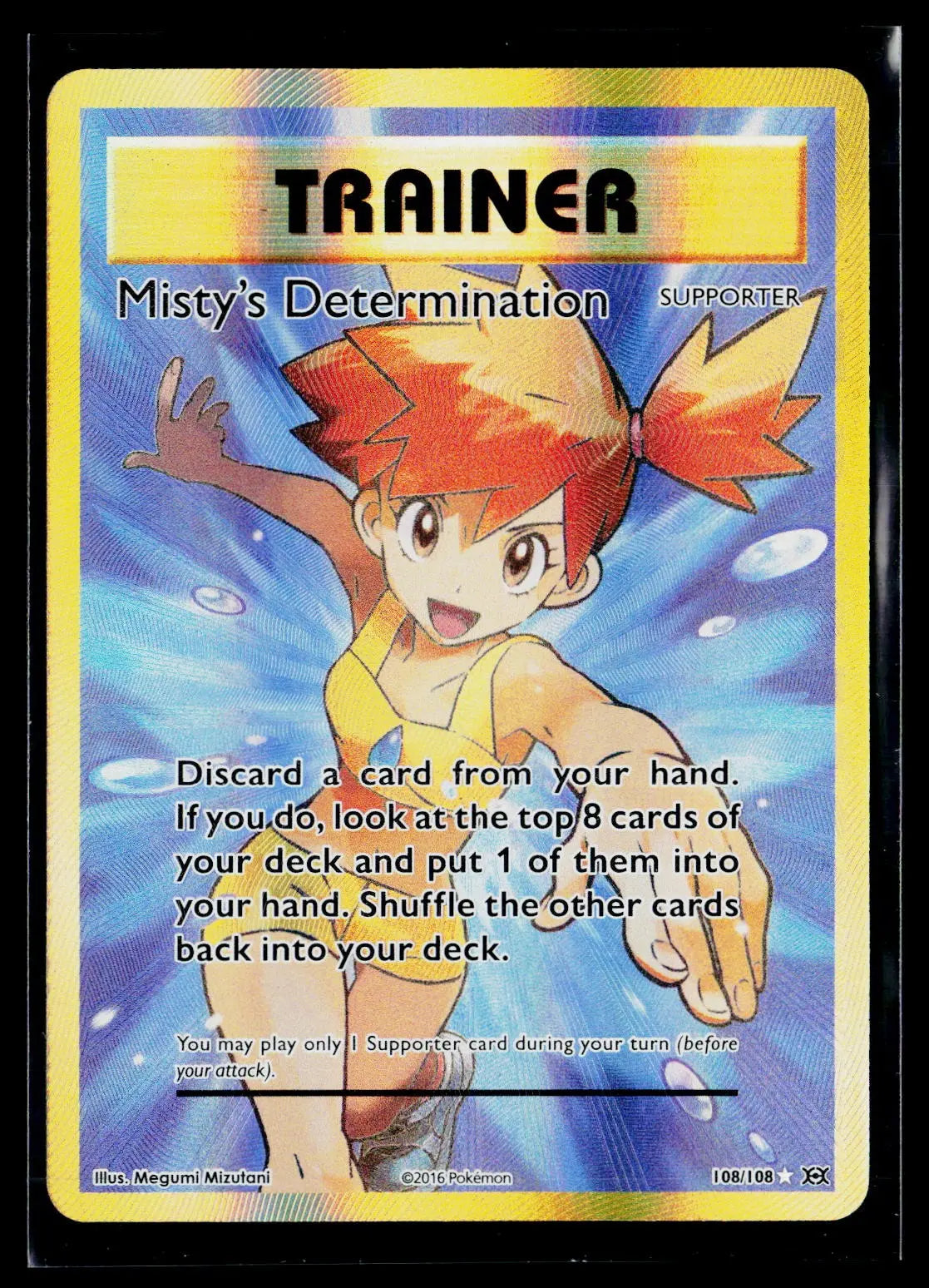 2016 Pokemon Evolutions Misty's Determination Full Art Ultra Rare 108/108 #M2 