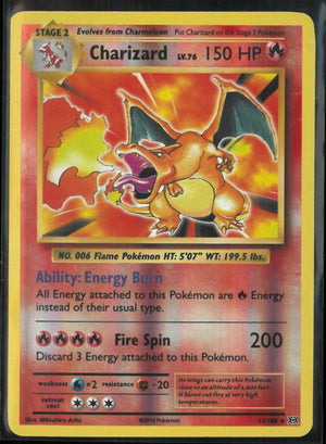 2016 Pokemon Evolutions Reverse Holofoil Charizard 11/108 