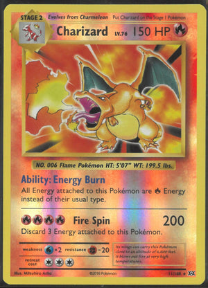 2016 Pokemon Evolutions Reverse Holofoil Charizard 11/108 