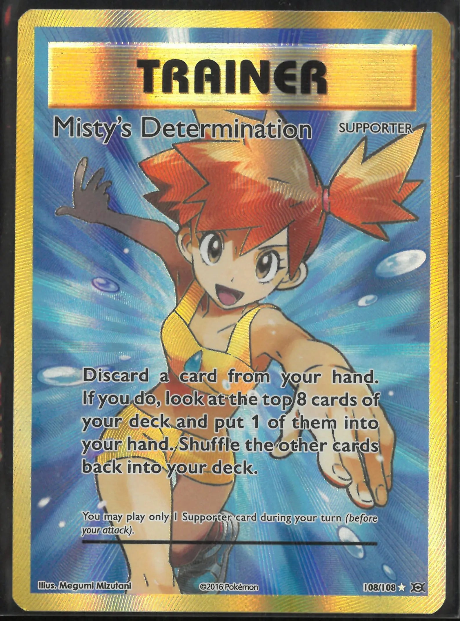 2016 Pokemon Evolutions Ultra Rare Misty's Determination 108/108 