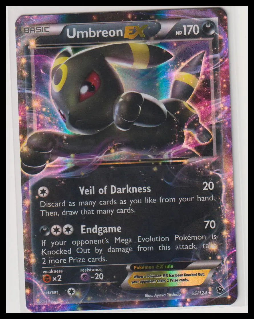 2016 Pokemon Fates Collide Umbreon EX 55/124 LP 