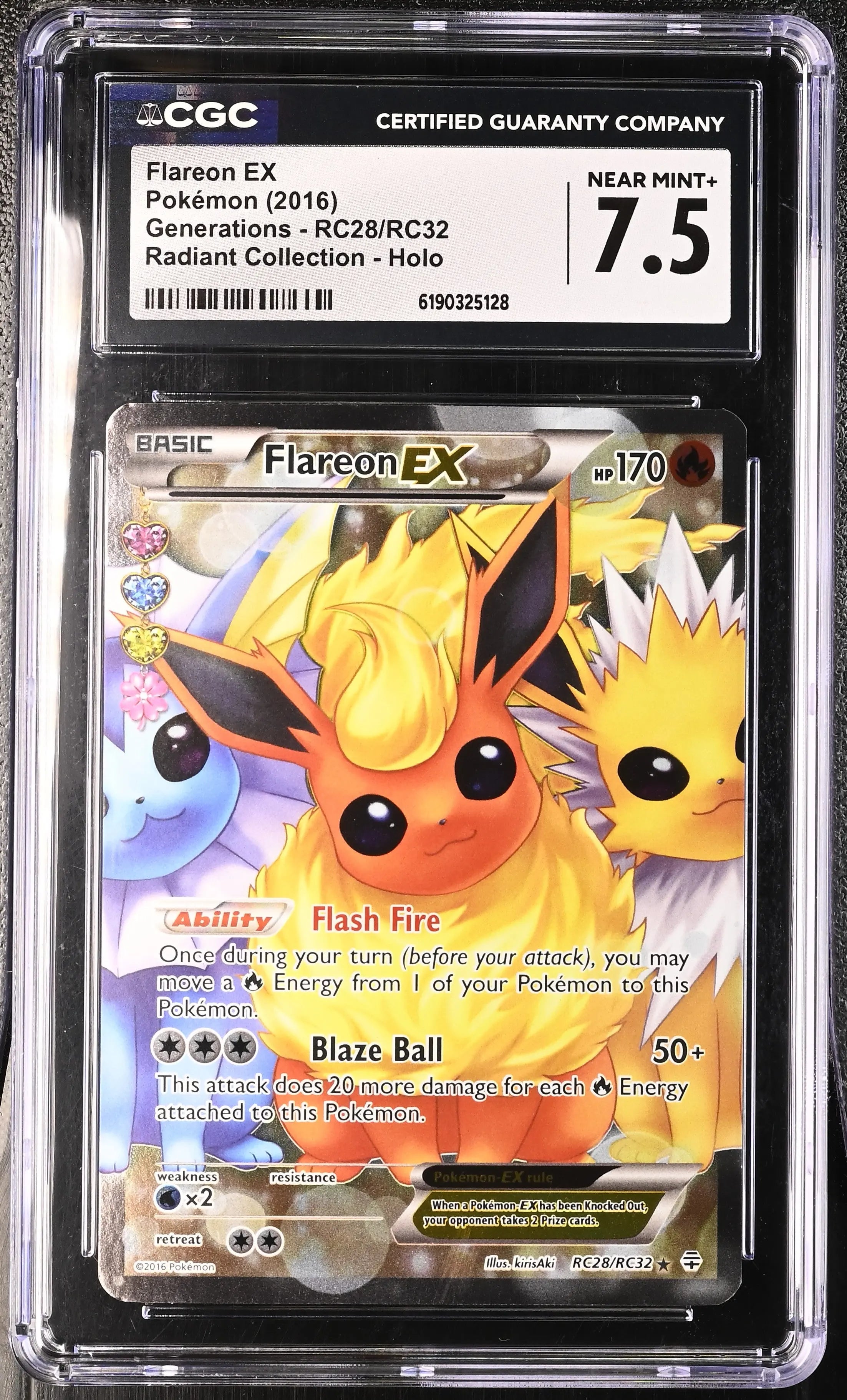 2016 Pokemon Generations Flareon EX RC28/RC32 CGC 7.5 