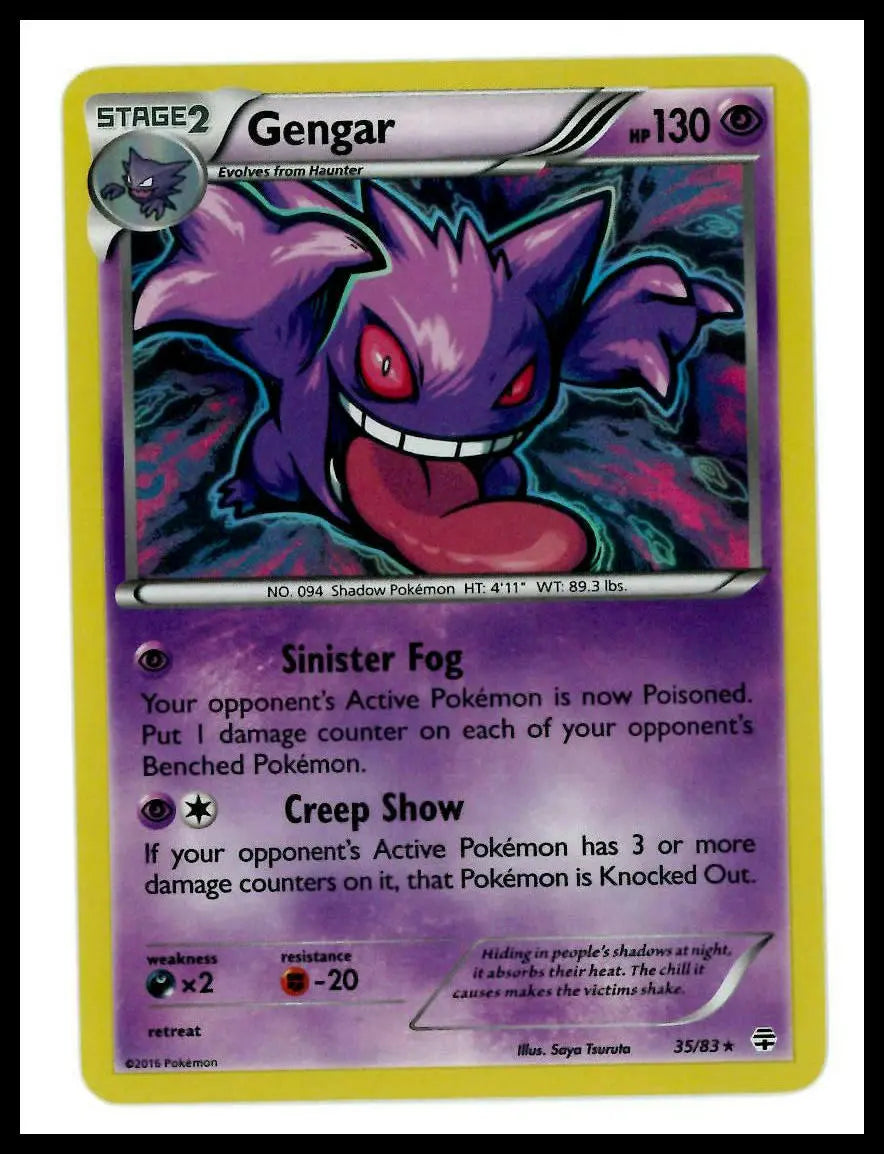 2016 Pokemon Generations Gengar Holo 35/83 LP 