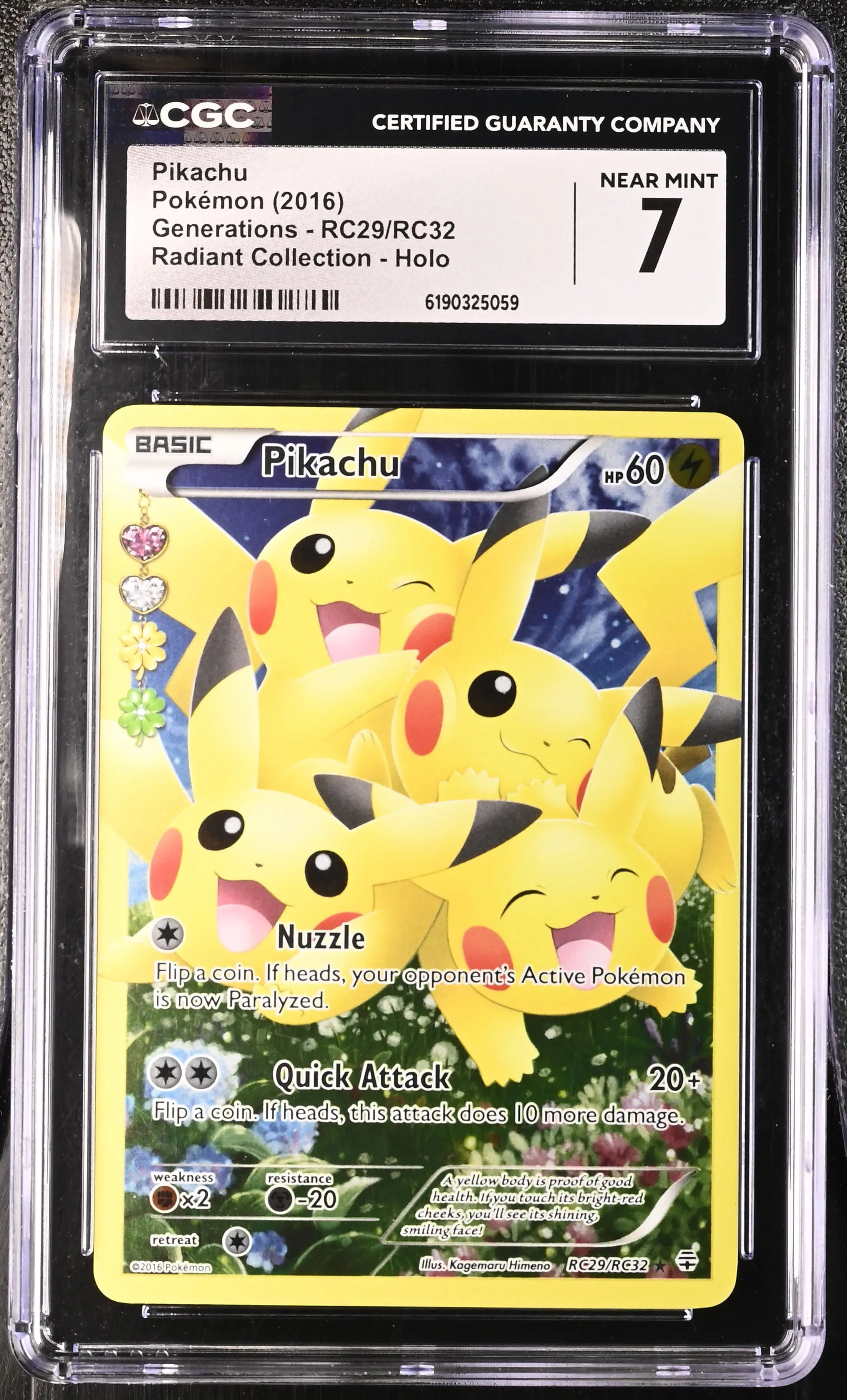 2016 Pokemon Generations Pikachu RC29/RC32 CGC 7 