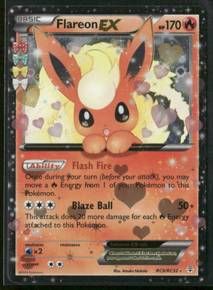 2016 Pokemon Generations: Radiant Collection Ultra Rare Flareon EX RC6/RC32 