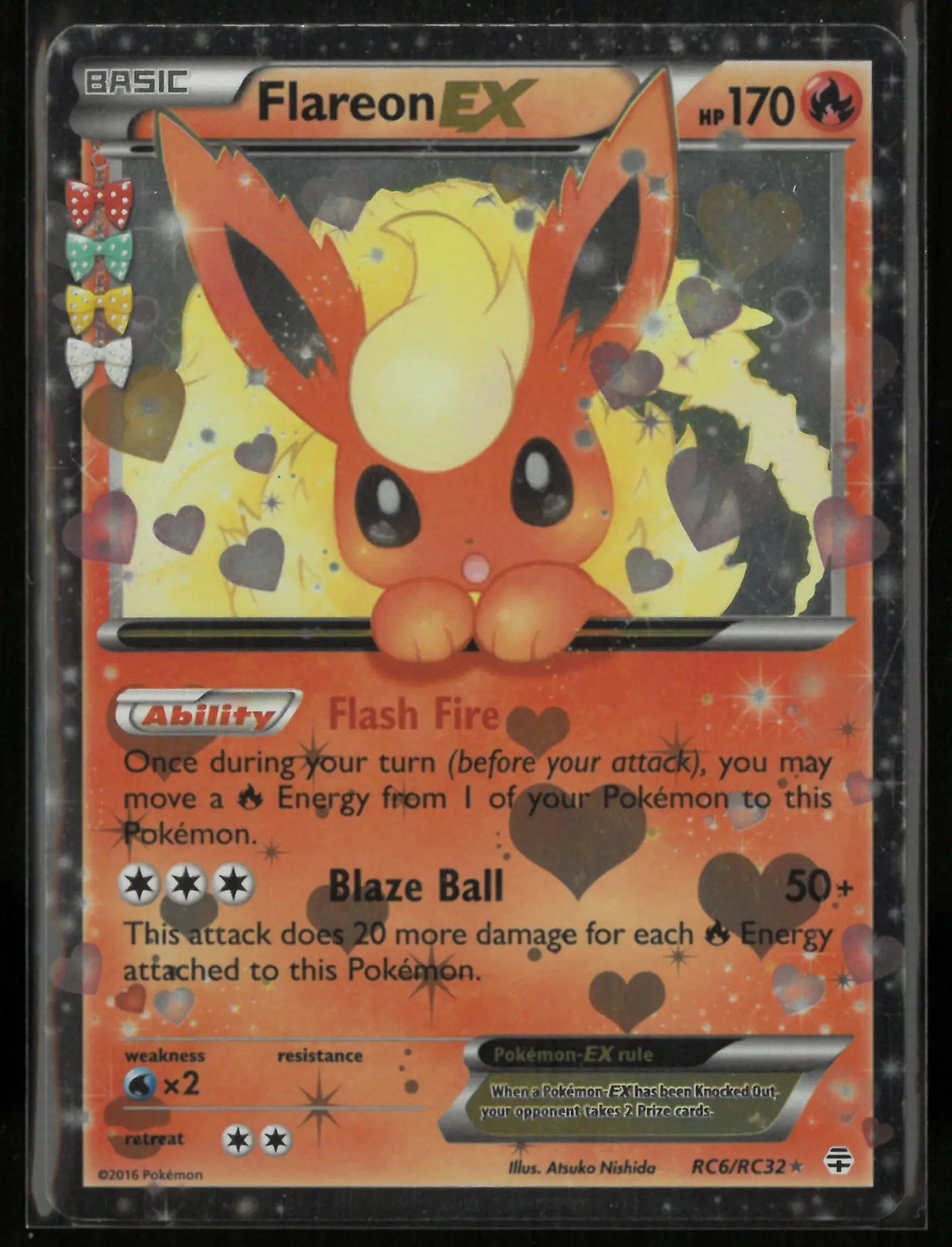 2016 Pokemon Generations: Radiant Collection Ultra Rare Flareon EX RC6/RC32 
