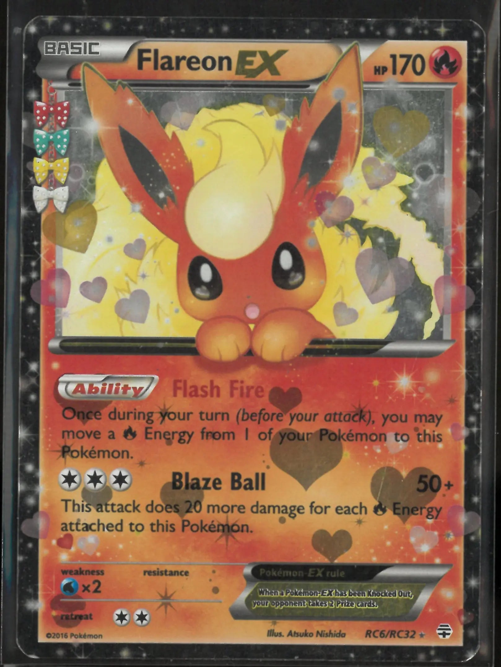 2016 Pokemon Generations: Radiant Collection Ultra Rare Flareon EX RC6/RC32 
