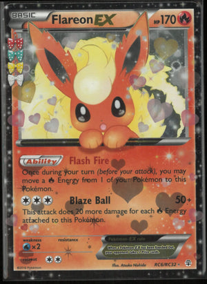 2016 Pokemon Generations: Radiant Collection Ultra Rare Flareon EX RC6/RC32 