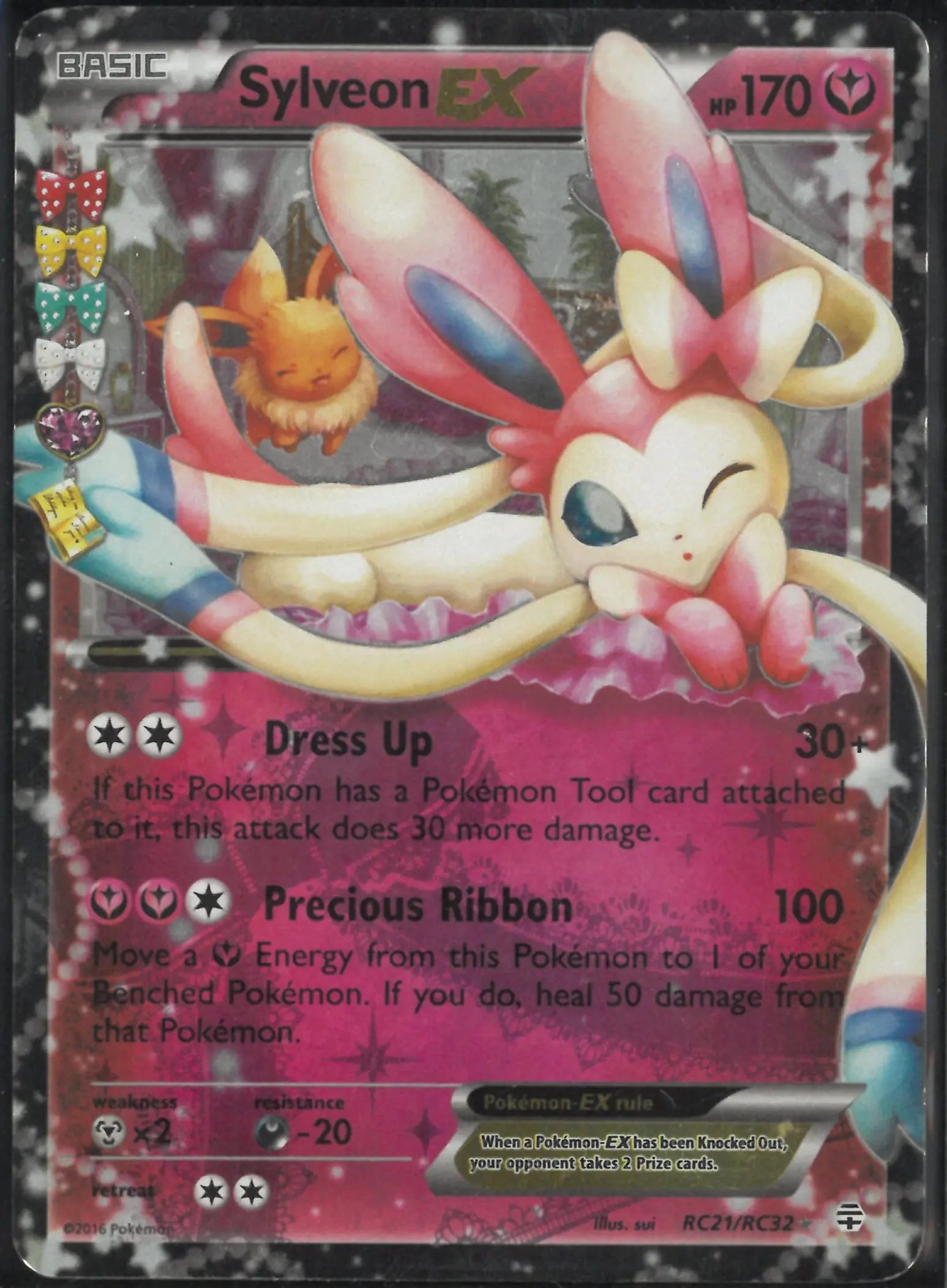 2016 Pokemon Generations: Radiant Collection Ultra Rare Sylveon EX RC21/RC32 