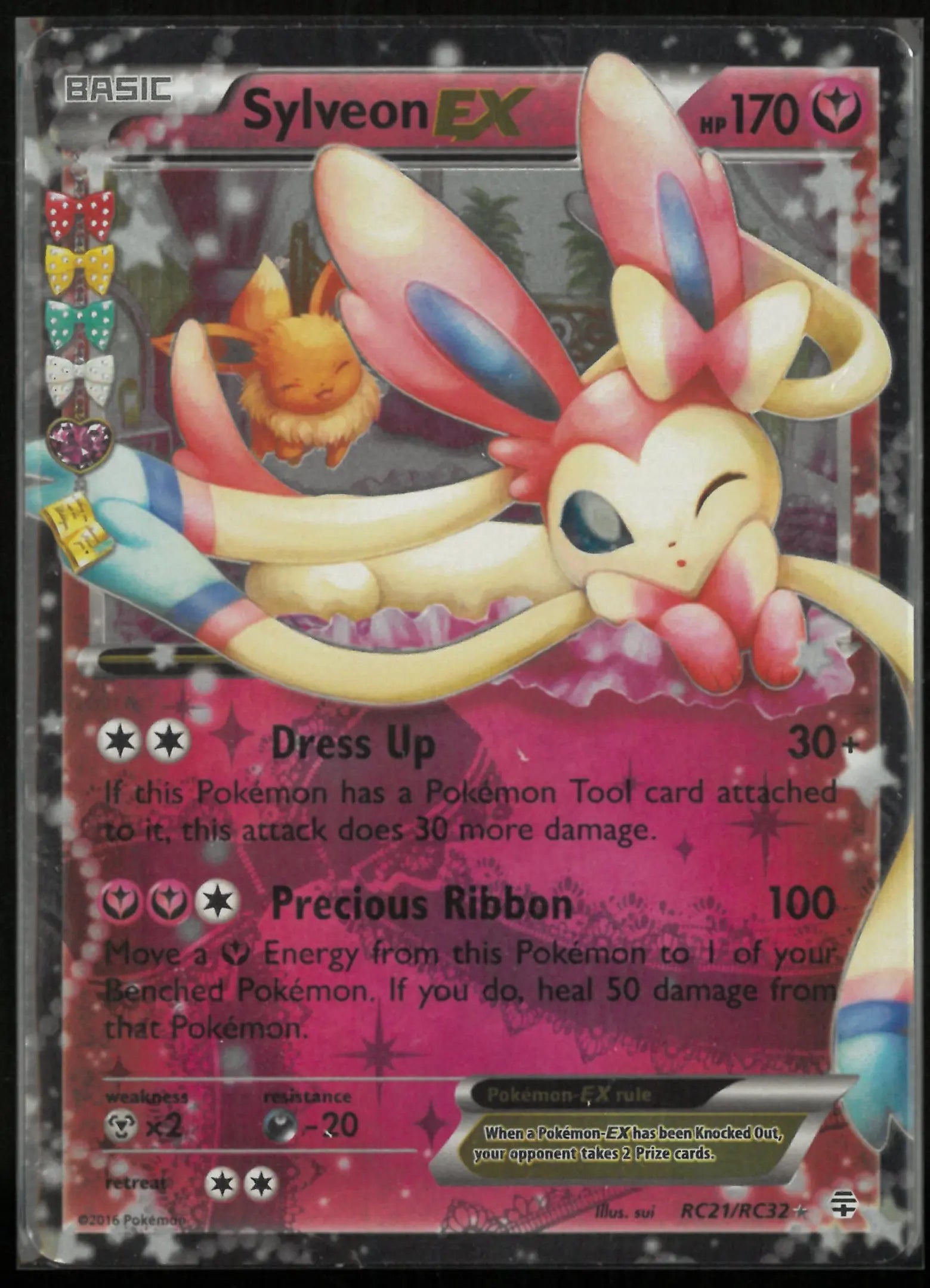2016 Pokemon Generations: Radiant Collection Ultra Rare Sylveon EX RC21/RC32 