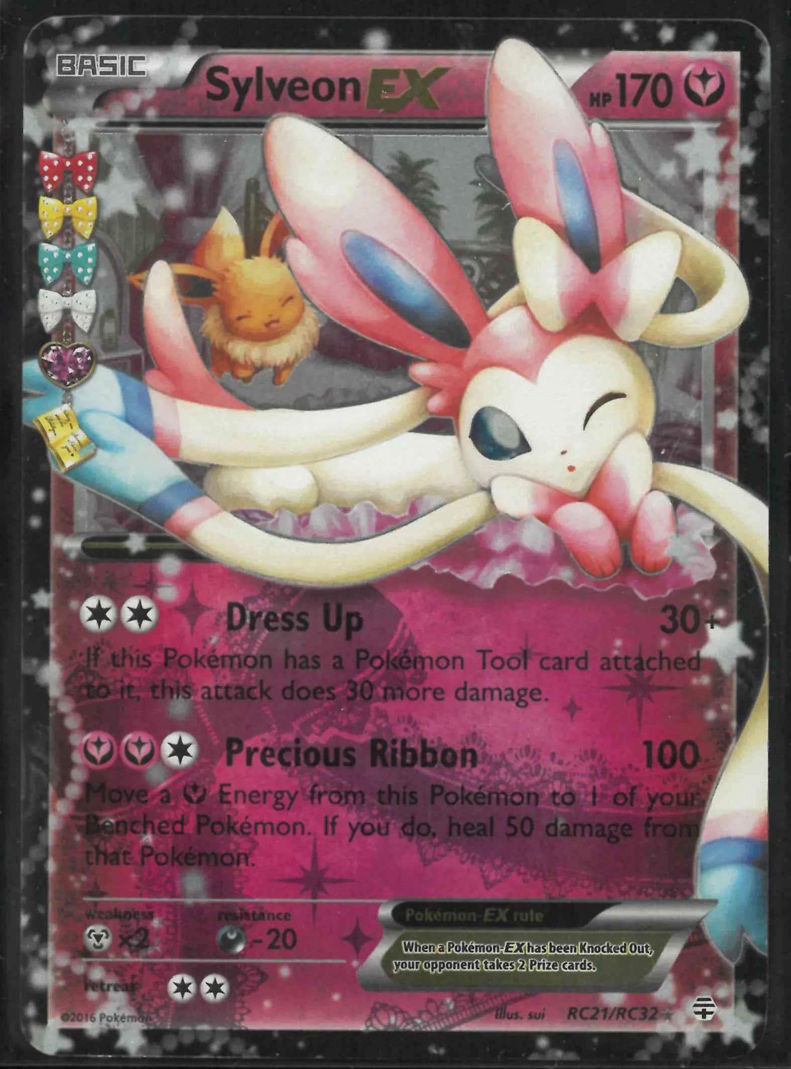 2016 Pokemon Legendary Treasures Sylveon EX RC21/RC32 LP 