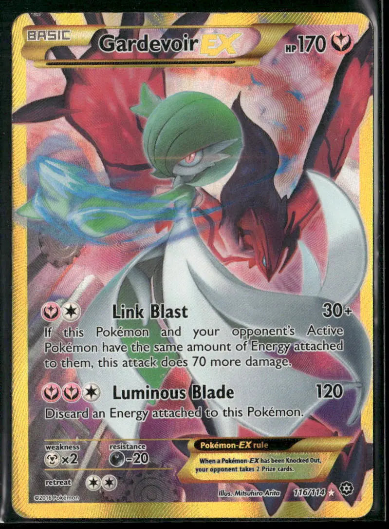 2016 Pokemon Steam Siege Secret Rare Gardevoir EX 116/114 MP 