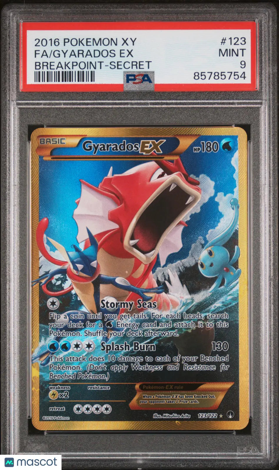 2016 Pokemon XY Breakpoint Gyarados EX Breakpoint-Secret Fa PSA 9 123/122 