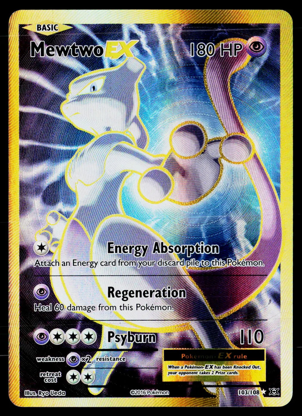 2016 Pokemon XY Evolutions 103/108 Mewtwo EX 