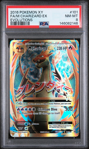 2016 Pokemon XY Evolutions M Charizard EX Evolutions Fa PSA 8 101/108 