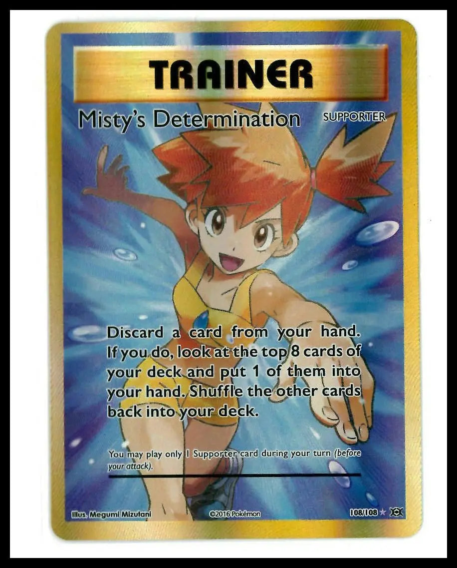 2016 Pokemon XY Evolutions Misty's Determination 108/108 
