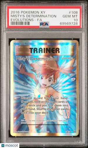 2016 Pokemon XY Evolutions Misty's Determination -Fa PSA 10 108/108 