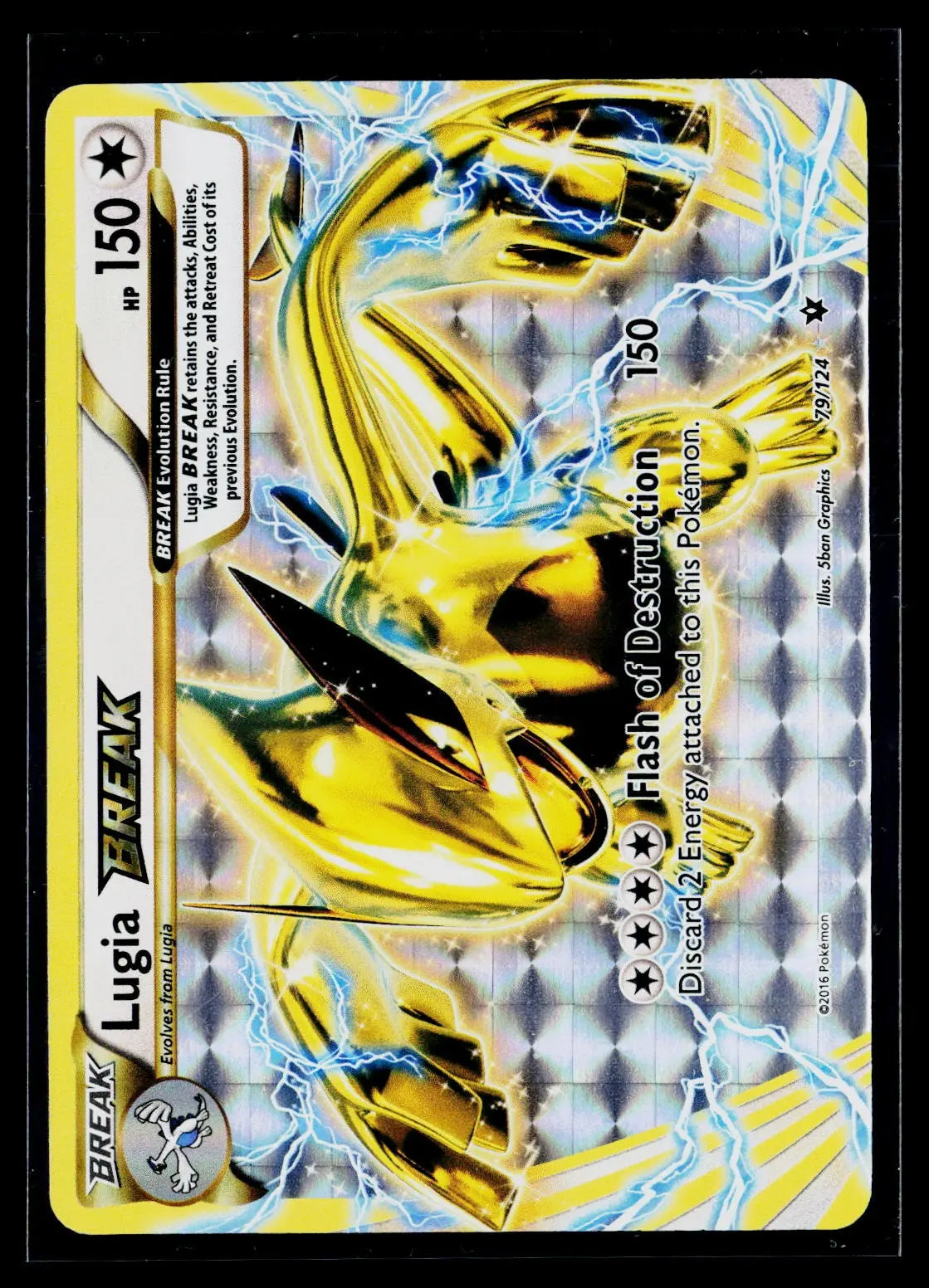2016 Pokemon XY Fates Collide Lugia BREAK Rare BREAK 79/124 