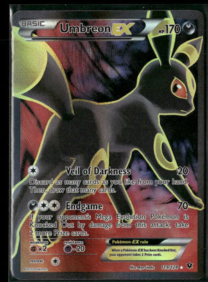 2016 Pokemon XY - Fates Collide Ultra Rare Full Art Umbreon EX 119/124 
