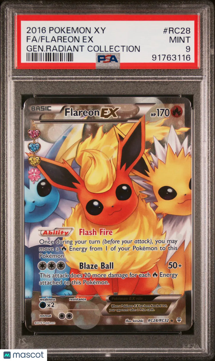 2016 Pokemon XY Generations Radiant Collection Flareon EX